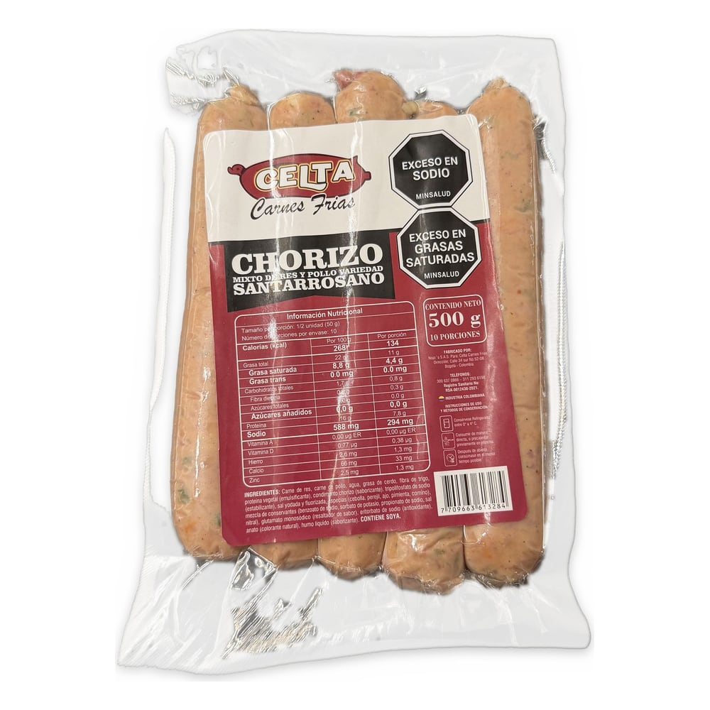 Chorizo Santarosano X5 Unidades - Sabor Tradicional