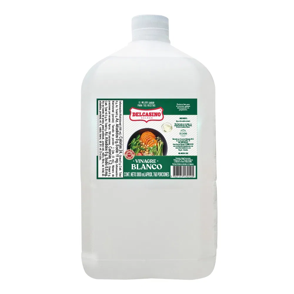 Delcasino Vinagre Blanco Galón x 3800ml