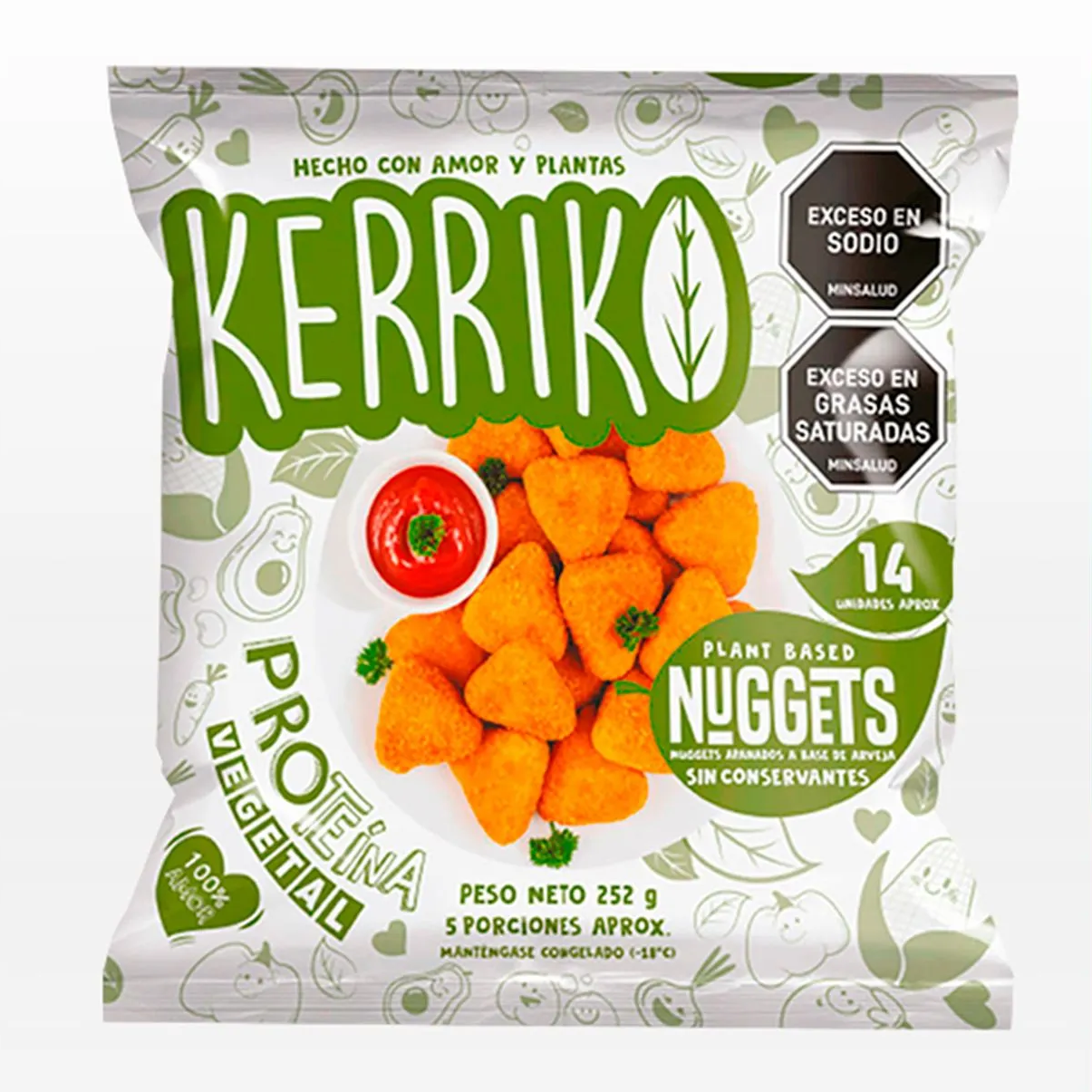 Kerriko Nuggets de Proteína Vegetal 252g x 14 uds