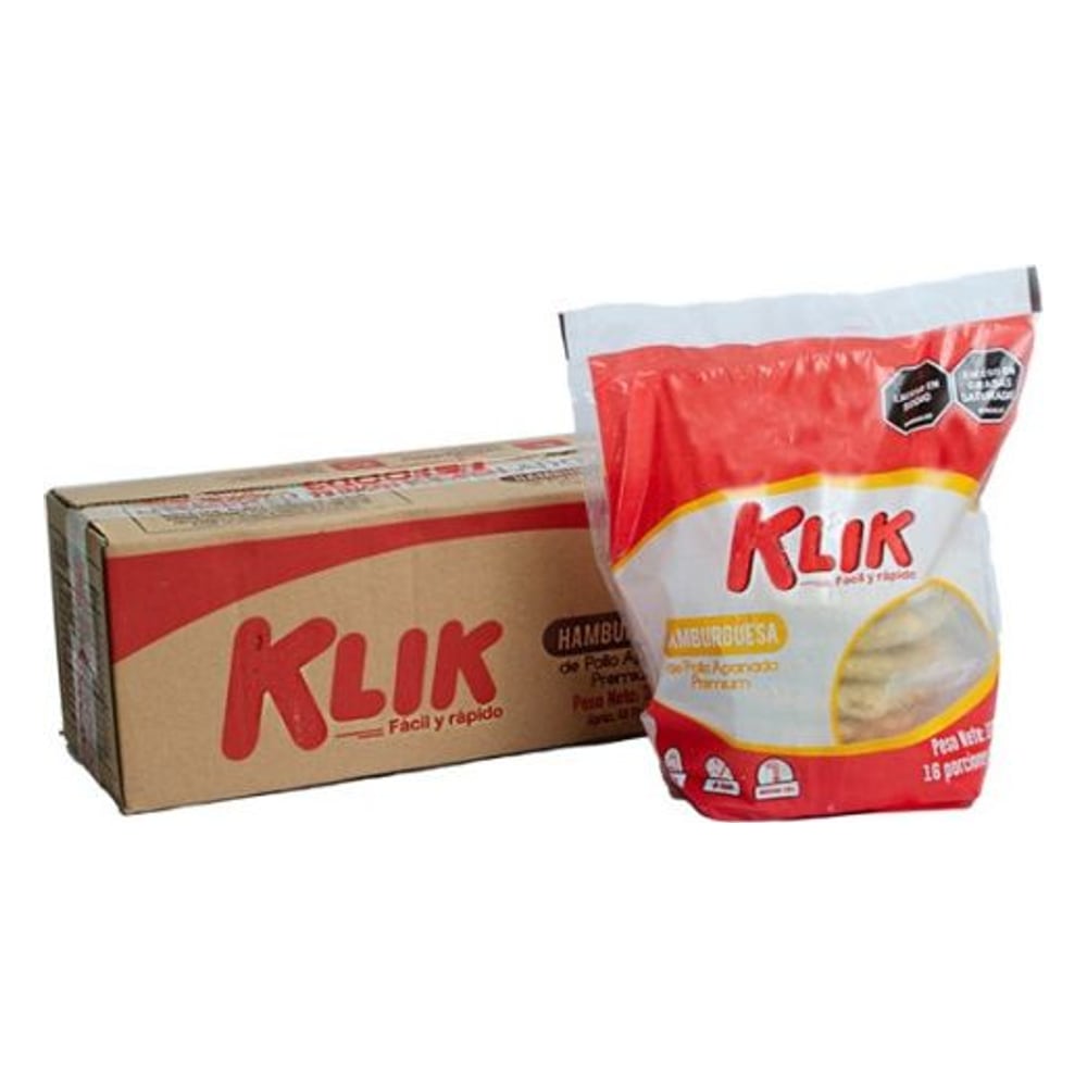 Klik Hamburguesa Premium 125 g x 24 Und