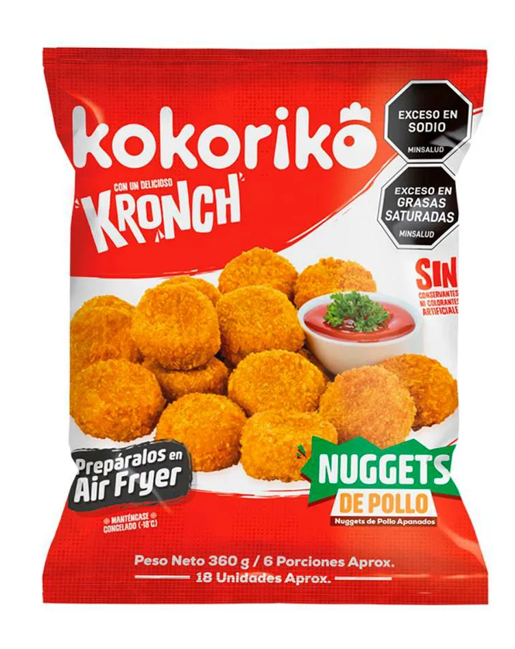 Kokoriko Nuggets de Pollo Apanados 360g x 18und