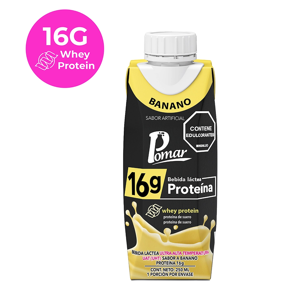 Pomar Bebida de Proteína 16g Banano Tetra Pak x 250ml