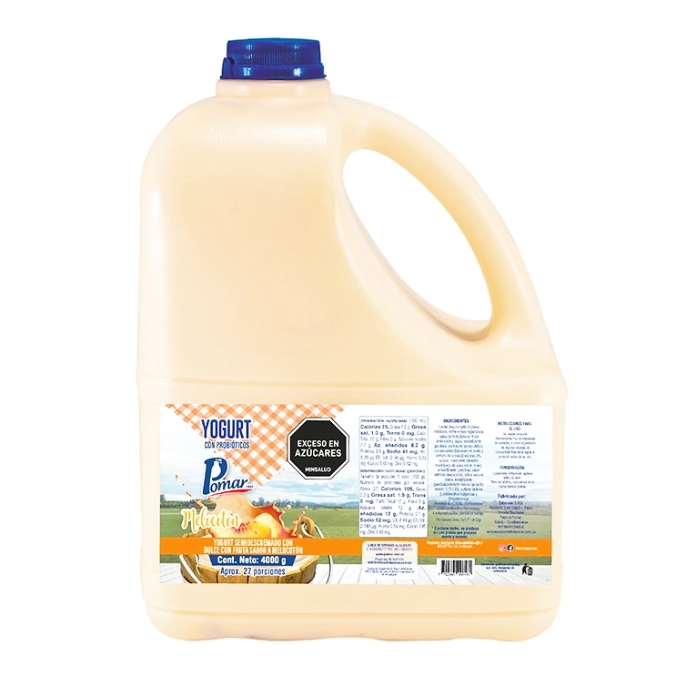 Pomar Yogurt Semidescremado Melocotón Garrafa x 4000ml