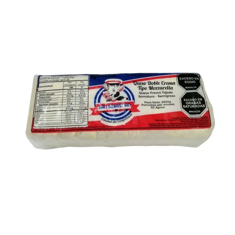 Queso Tajado Doble Crema x 5 lb