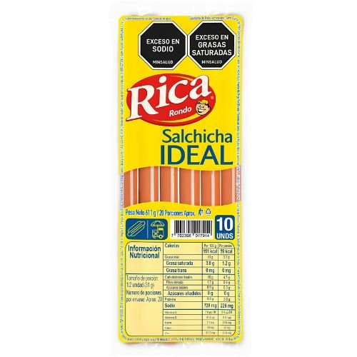 Rica Salchicha Ideal x 10 und
