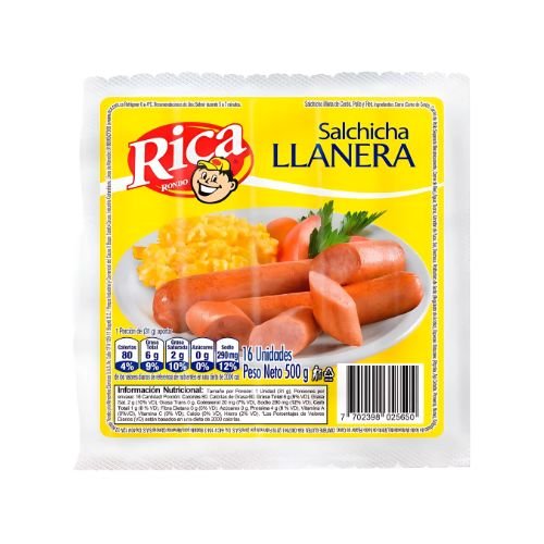 Rica Salchicha Llanera x 16 uds