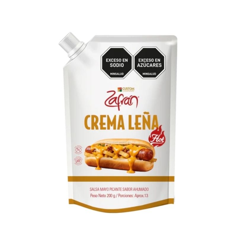 Salsa Crema Leña Hot Zafrán 200gr