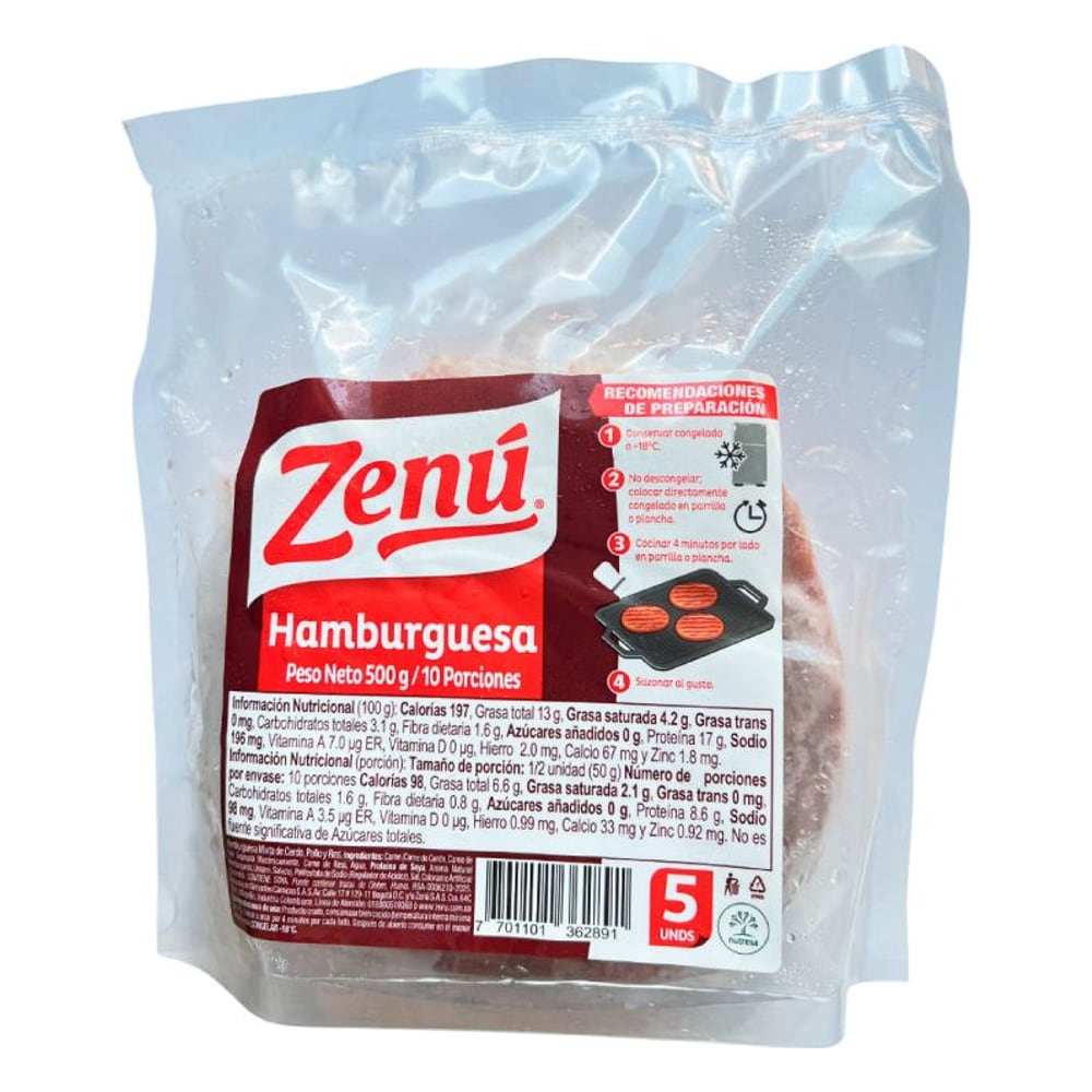 Zenu Hamburguesa Prof 500g